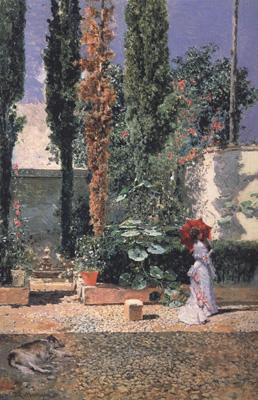 Marsal, Mariano Fortuny y Garden of Fortuny's House (nn02) Spain oil painting art